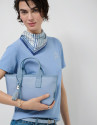Dafne Mini light blue nylon handbag - Woman | Roberto Verino