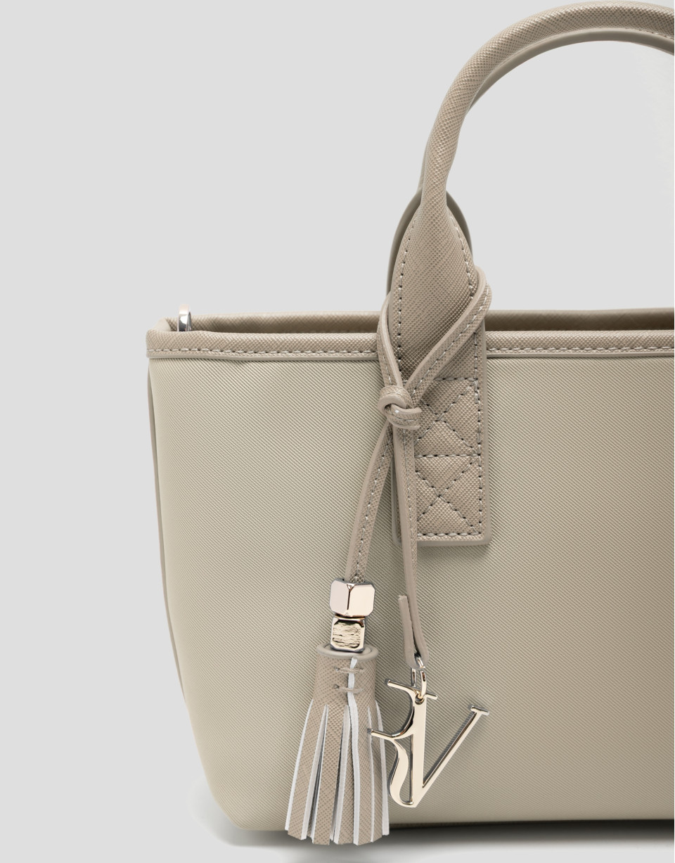 Dafne Mini beige nylon handbag - Woman - SS2026 | Roberto Verino