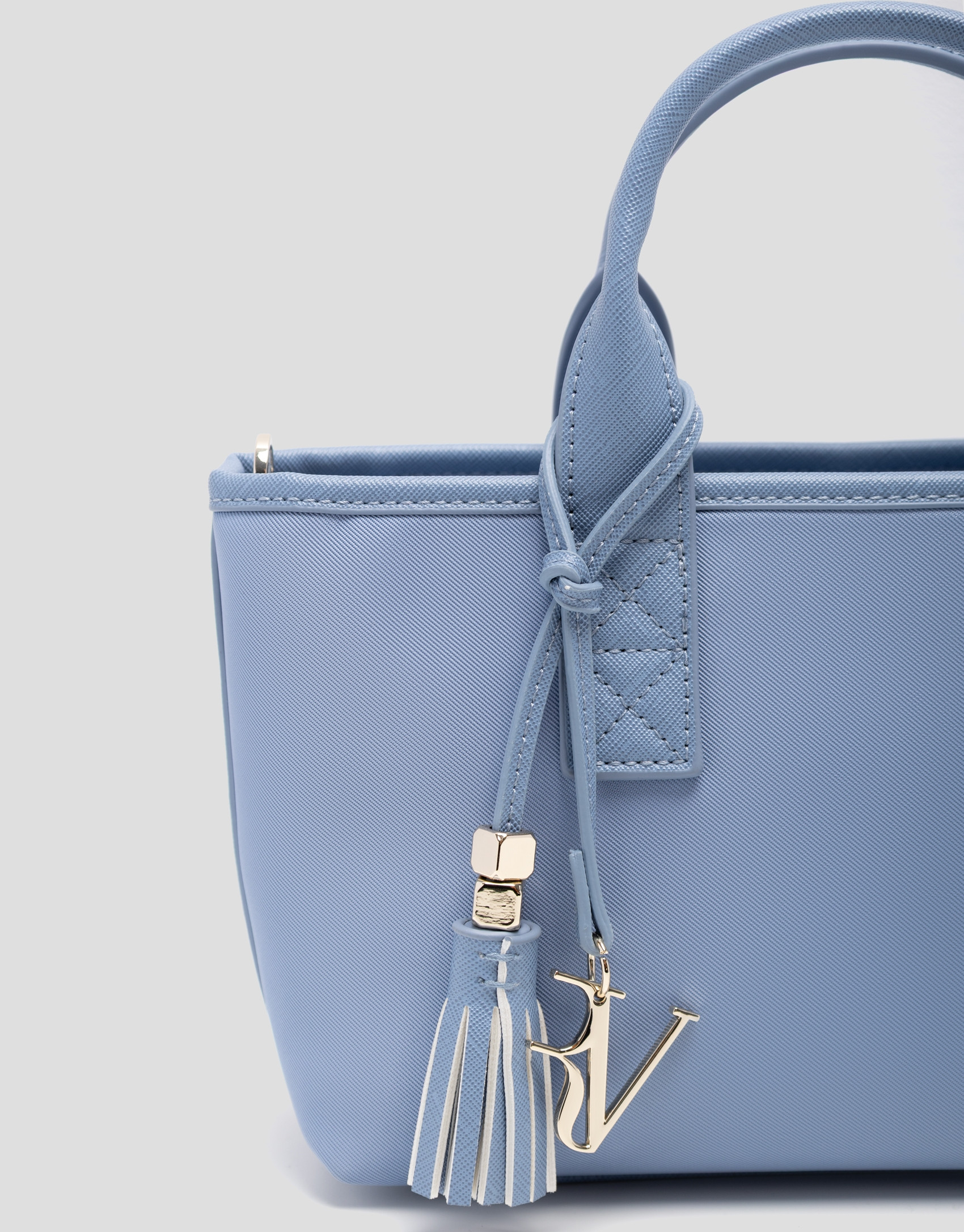Bolso de mano Dafne Mini nailon azul claro | Roberto Verino