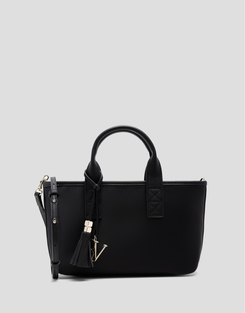 Dafne Mini black nylon handbag - Woman - SS2026 | Roberto Verino