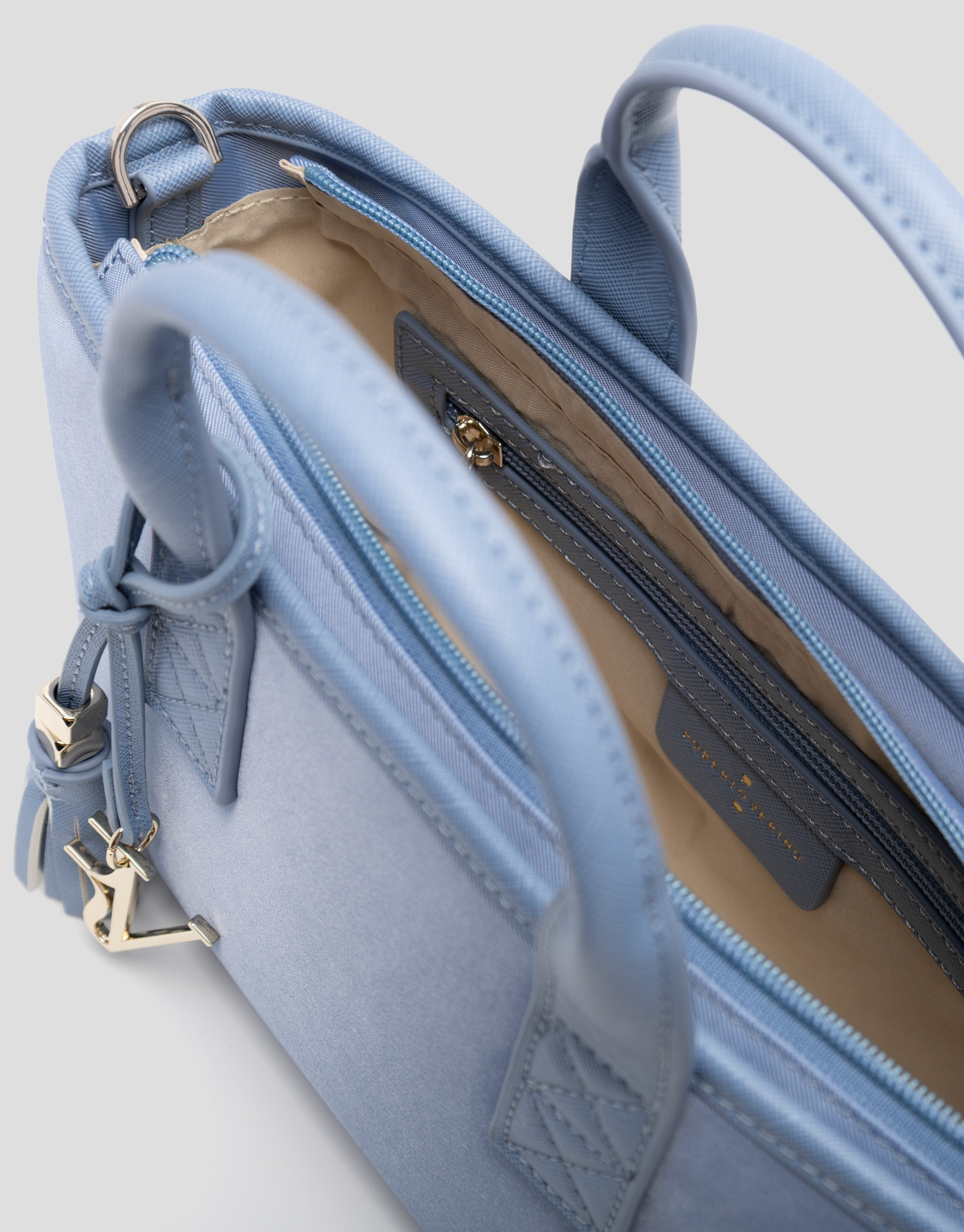 Bolso de mano Dafne Mini nailon azul claro | Roberto Verino