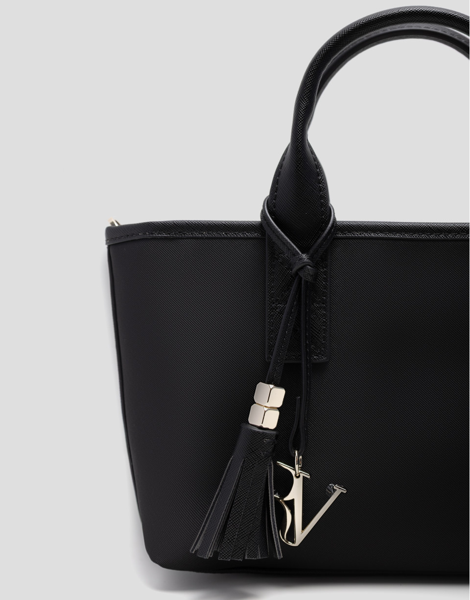 Dafne Mini black nylon handbag - Woman - SS2026 | Roberto Verino