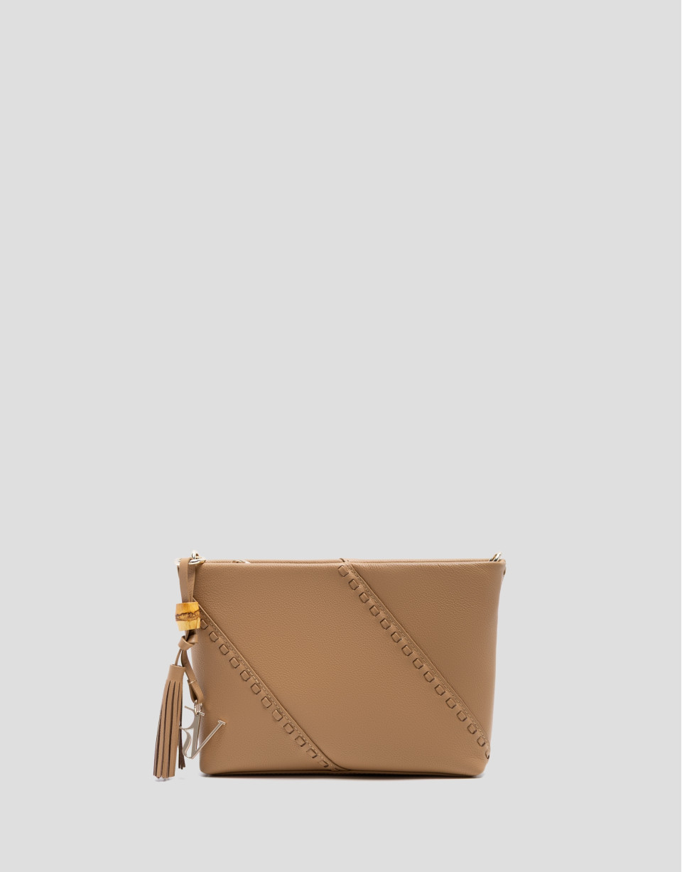 Bolso bandolera Clara Messenger piel cámel | Roberto Verino
