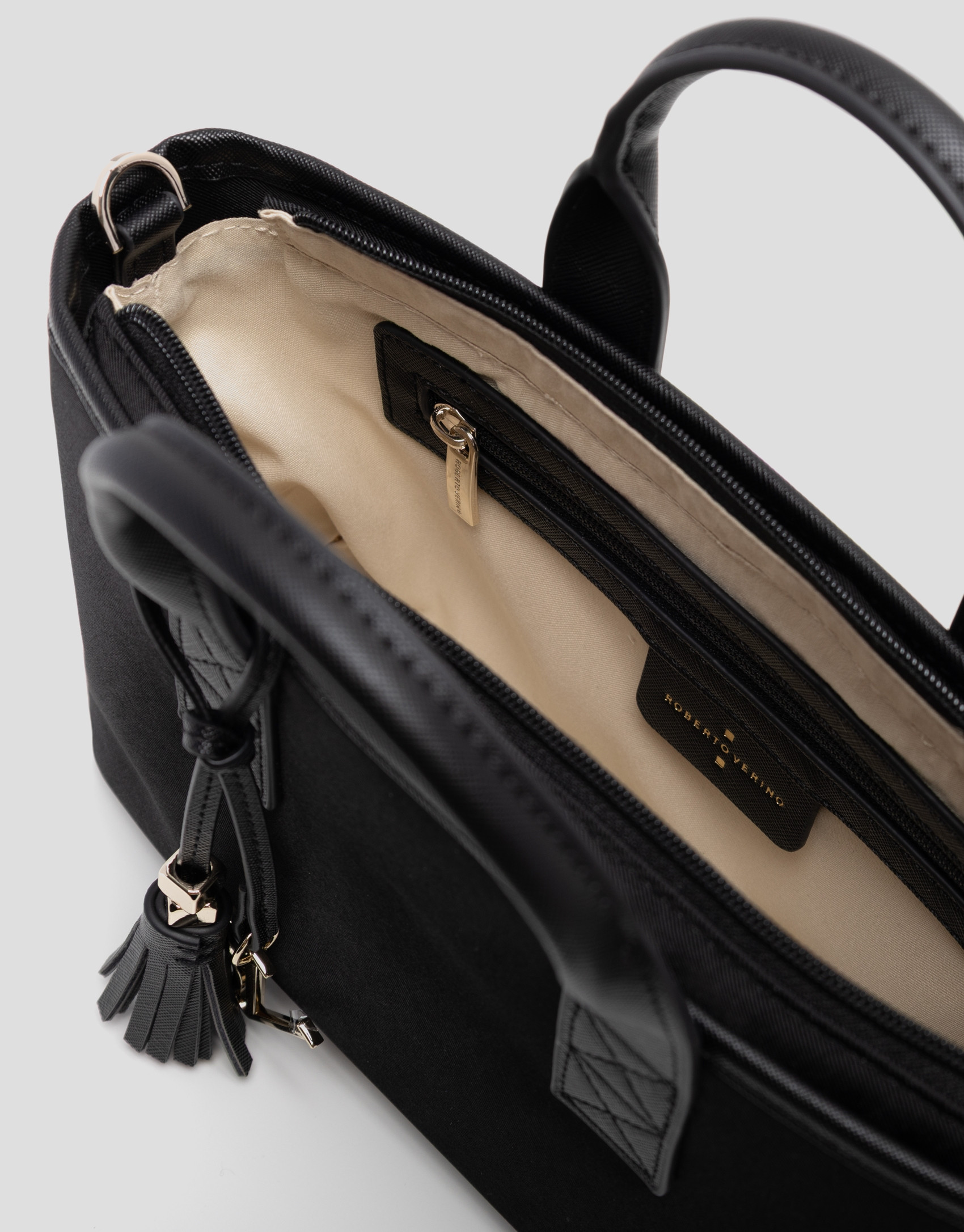 Bolso de mano Dafne Mini nailon negra - Mujer | Roberto Verino