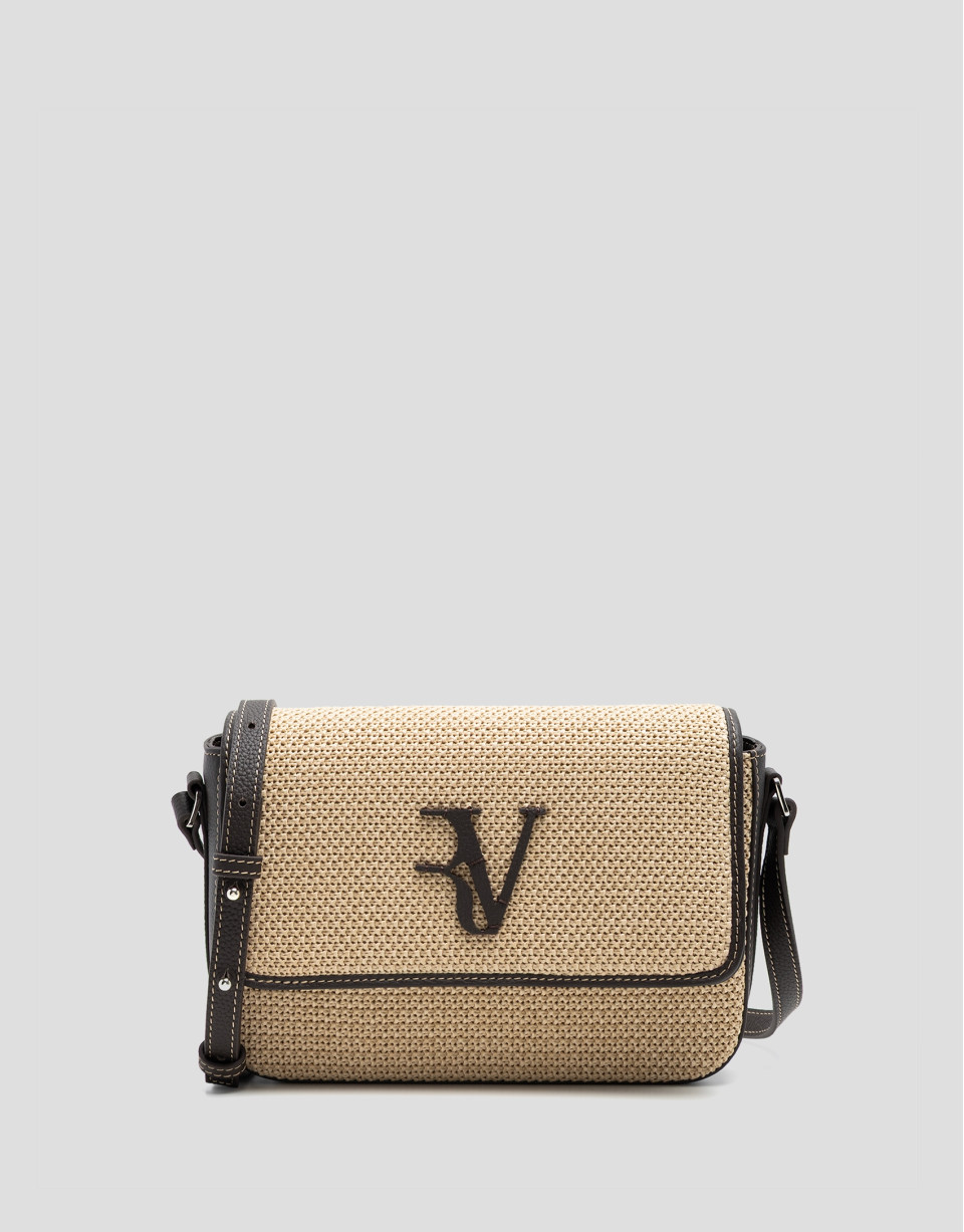 Vera Crossbag bag in beige and brown leather | Roberto Verino