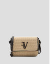 Bolso Vera Crossbag beige y piel marrón - Mujer | Roberto Verino