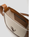 Iera Crossbag shoulder bag in canvas and ... | Roberto Verino