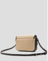 Bolso Vera Crossbag beige y piel marrón - Mujer | Roberto Verino