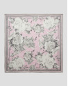 Pañuelo seda estampado flores rosas - Mujer | Roberto Verino