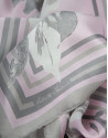 Pink floral print silk scarf - Woman - SS2026 | Roberto Verino
