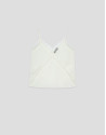 Ecru lingerie top with lace - Woman - SS2026 | Roberto Verino