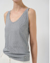 Camiseta de punto gris con tirantes - Sale | Roberto Verino
