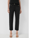 Trousers with technical fabric black tabs | Roberto Verino
