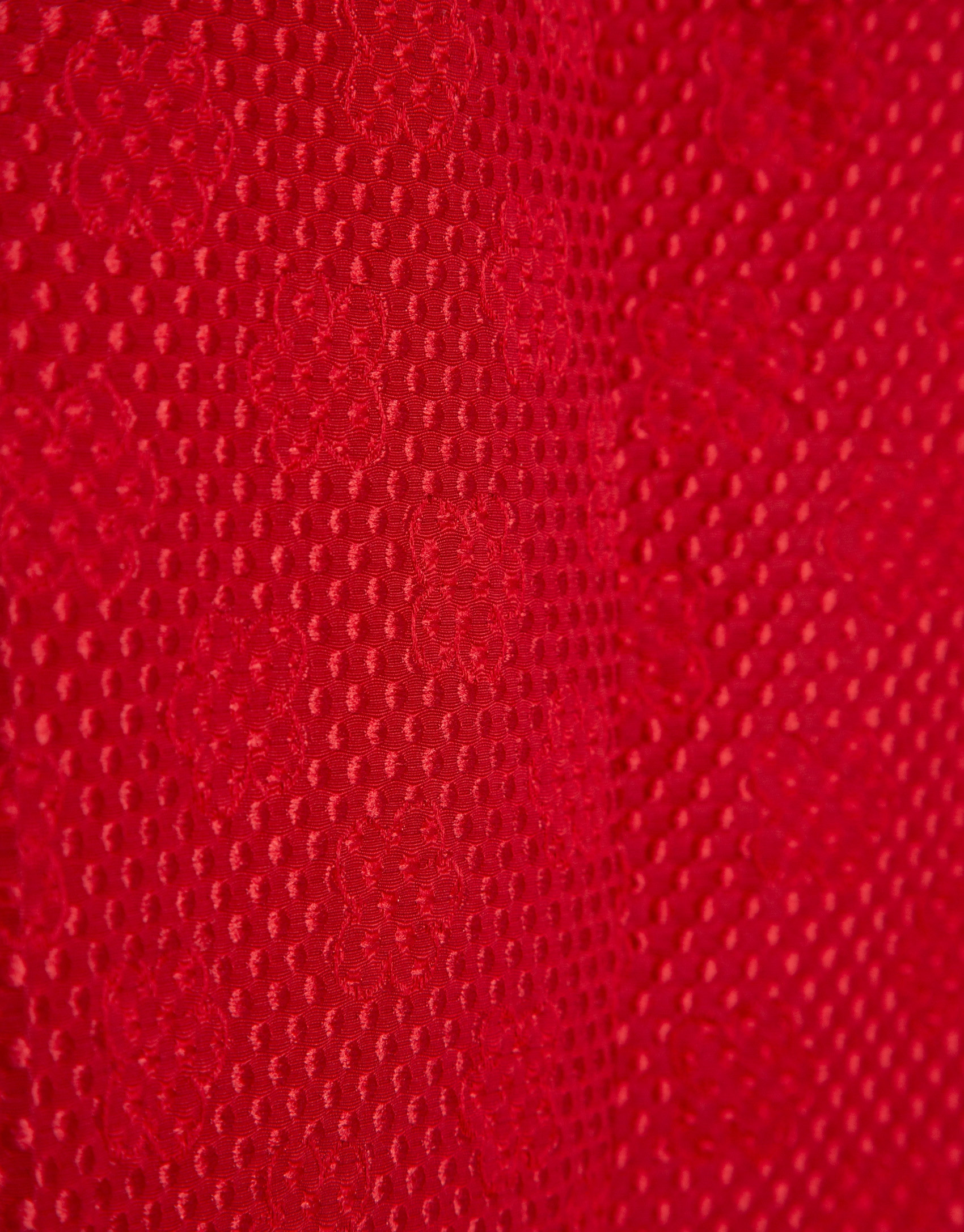 Pantalón recto piqué dibujo floral rojo - Mujer | Roberto Verino