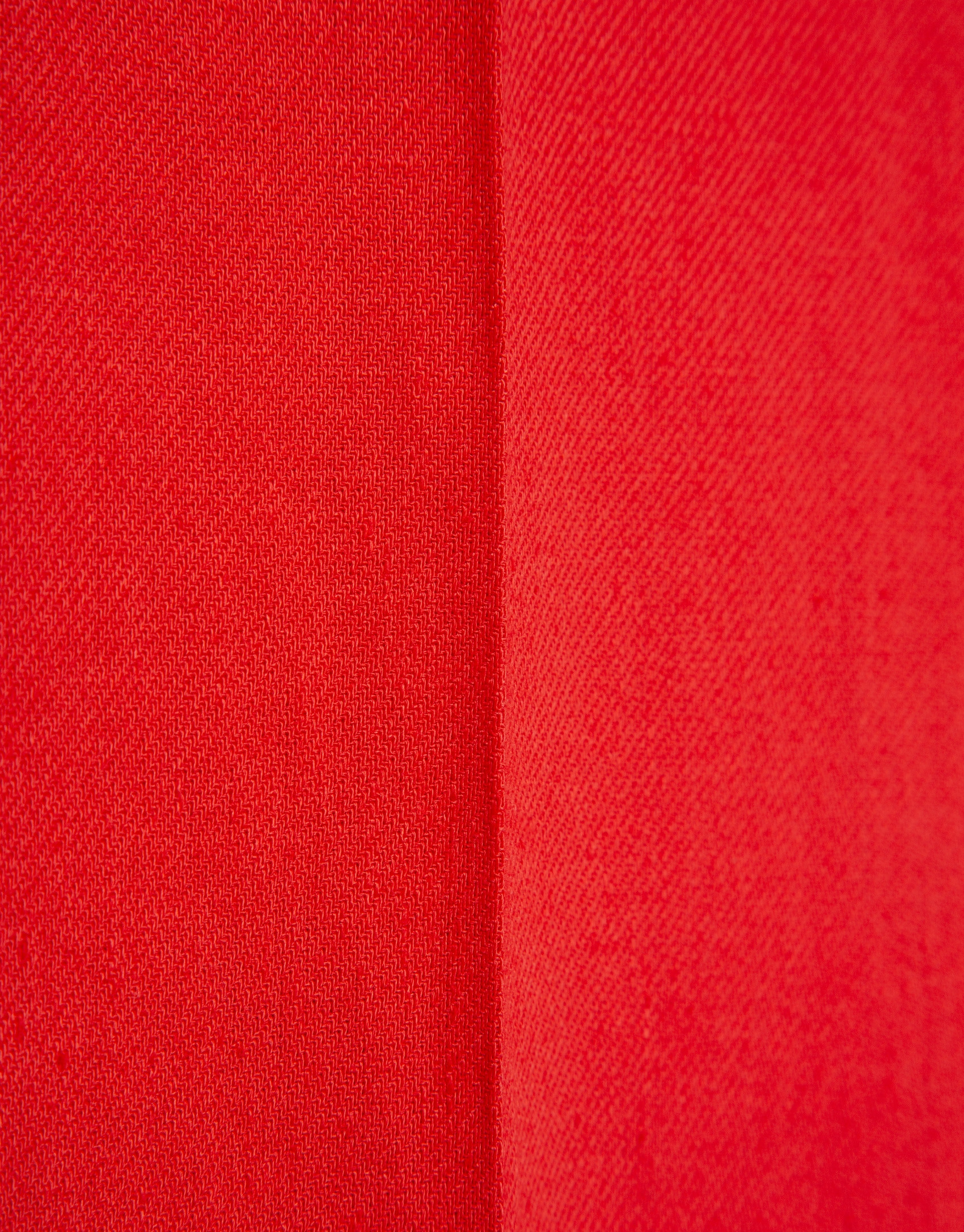 Red linen blend straight trousers - Woman | Roberto Verino