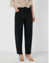 Pantalón corte balloon algodón negro - Mujer | Roberto Verino