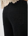 Pantalón corte balloon algodón negro - Mujer | Roberto Verino