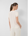 Ecru short-sleeved blouse with ruffles - Woman | Roberto Verino