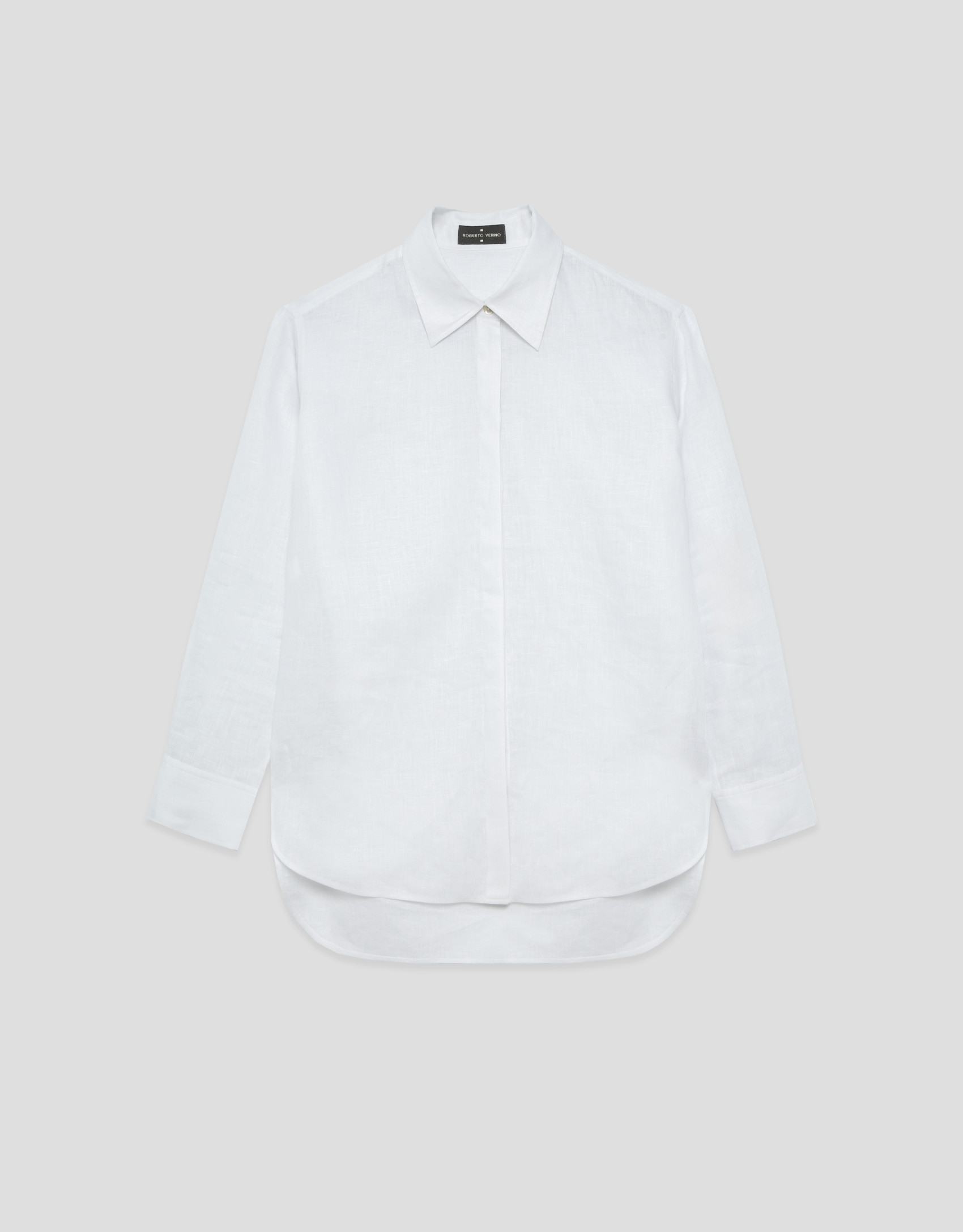 Camisa oversize lino blanca - Mujer - PV2026 | Roberto Verino