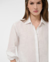 Camisa oversize lino blanca - Mujer - PV2026 | Roberto Verino