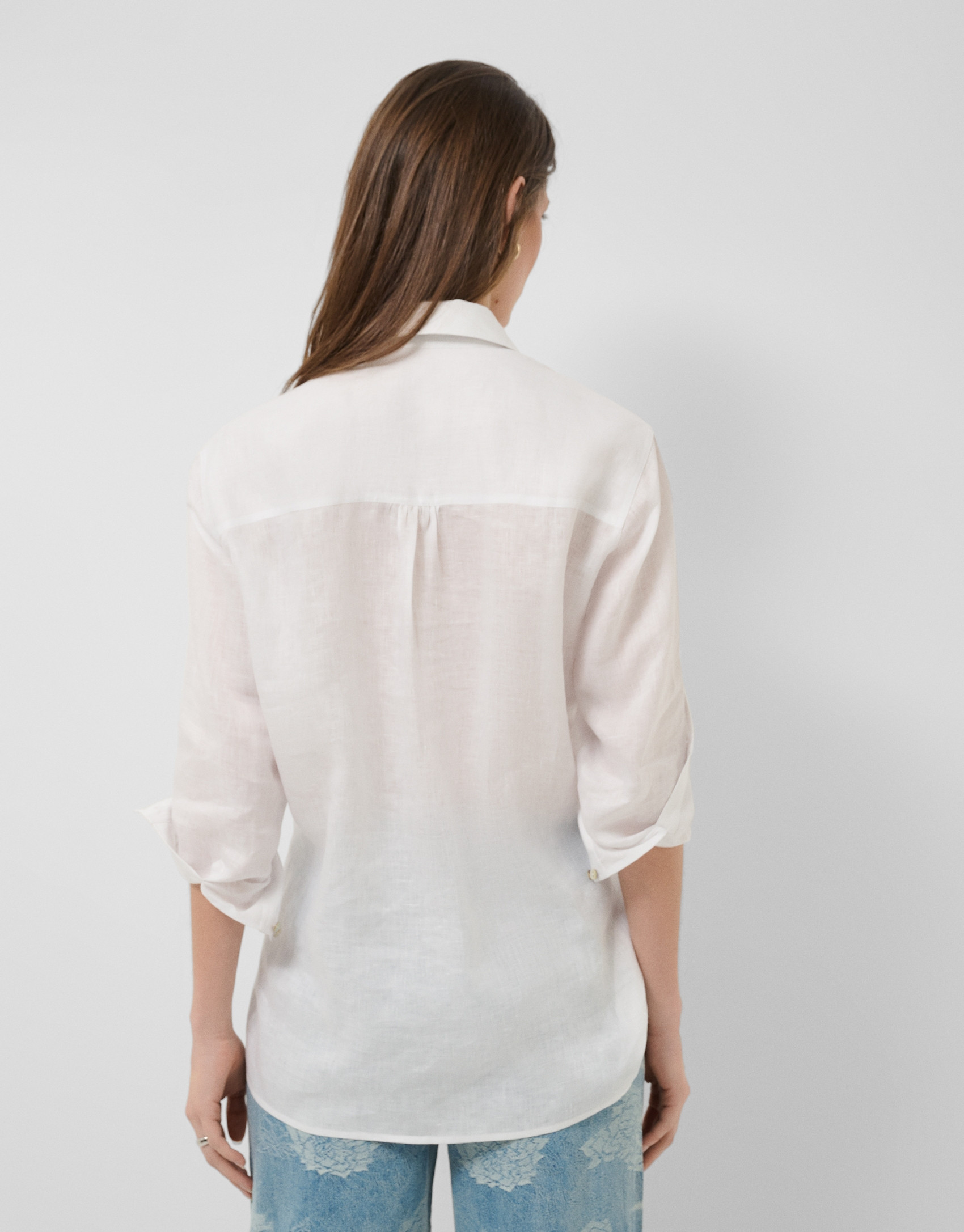 Camisa oversize lino blanca - Mujer - PV2026 | Roberto Verino