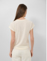 White lightweight cotton V-neck T-shirt - Woman | Roberto Verino