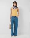 Yellow double strap T-shirt - Woman - SS2026 | Roberto Verino