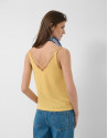 Yellow double strap T-shirt - Woman - SS2026 | Roberto Verino