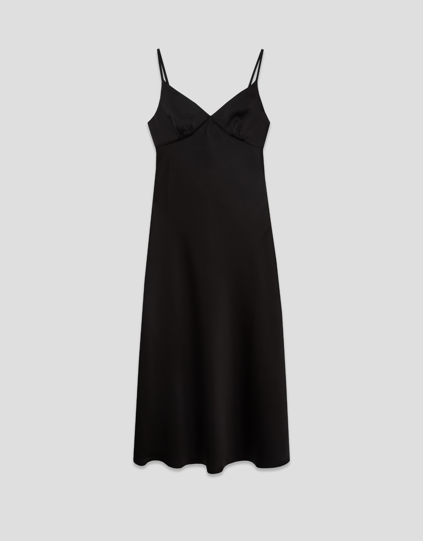 Vestido lencero de tirantes negro - Mujer | Roberto Verino