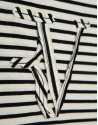 Camiseta tirantes rayas beige/negro - Mujer | Roberto Verino