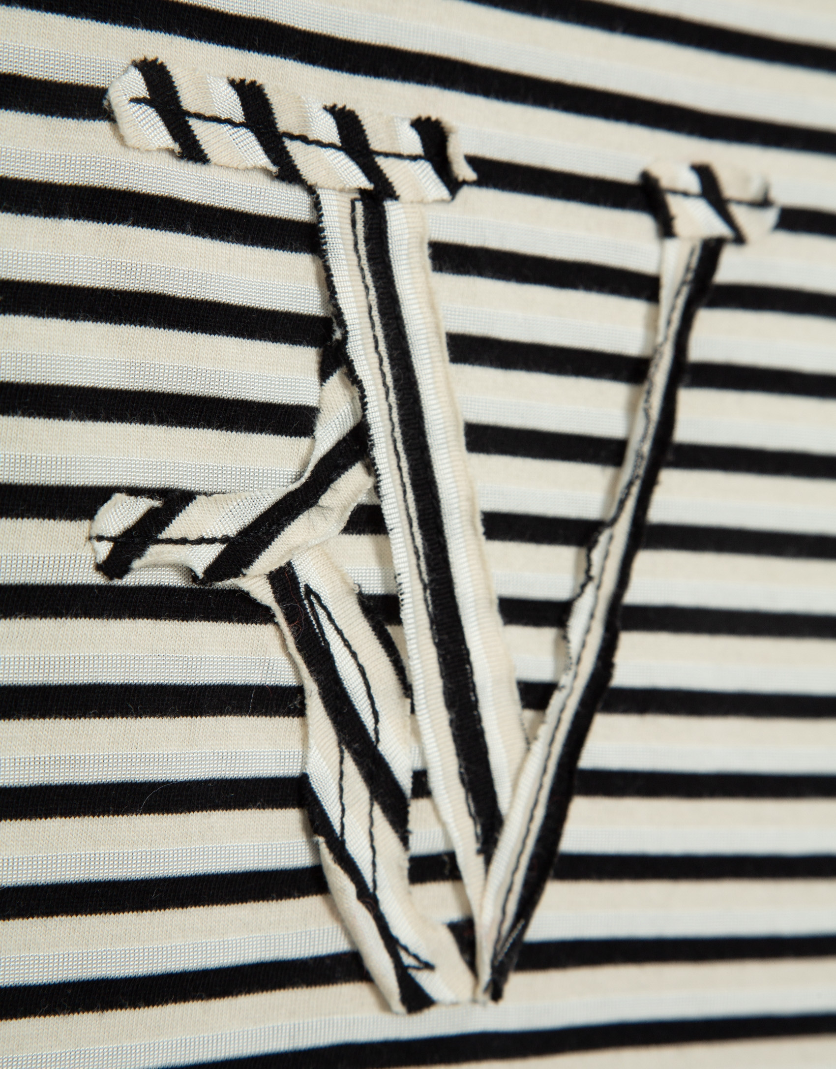 Camiseta tirantes rayas beige/negro - Mujer | Roberto Verino