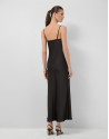 Vestido lencero de tirantes negro - Mujer | Roberto Verino