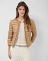 Camel four-pocket quilted down jacket - Woman | Roberto Verino