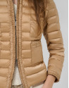 Camel four-pocket quilted down jacket - Woman | Roberto Verino