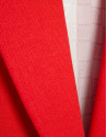 Red linen blend single-button blazer - Woman | Roberto Verino