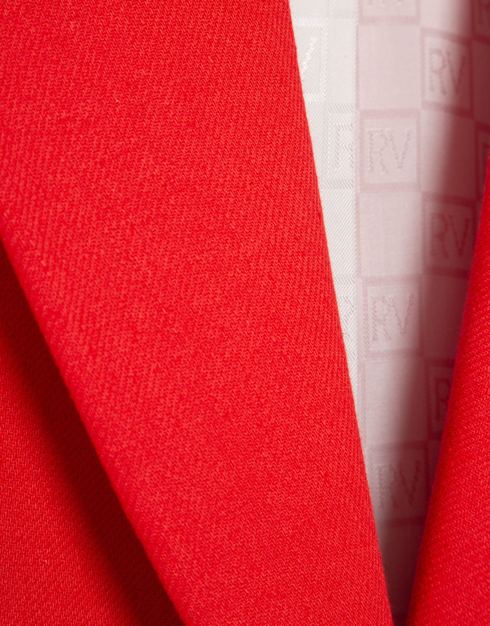 Red linen blend single-button blazer - Woman | Roberto Verino