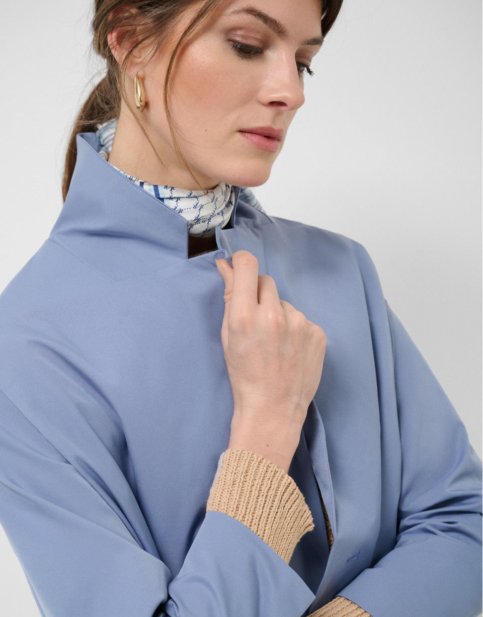 Oversized blue trench coat - Woman - SS2026 | Roberto Verino