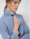 Oversized blue trench coat - Woman - SS2026 | Roberto Verino