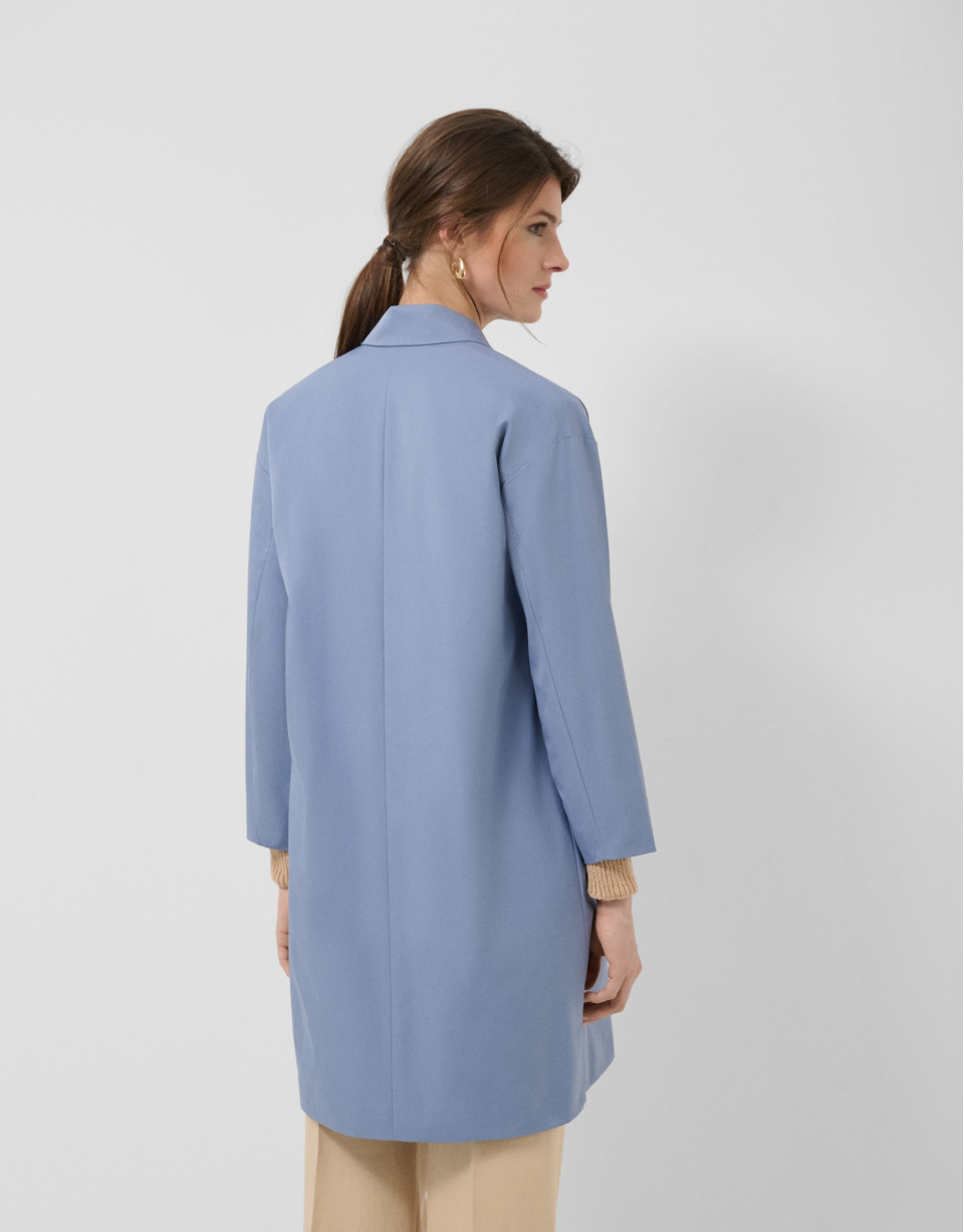 Abrigo gabardina oversize azul - Mujer - PV2026 | Roberto Verino