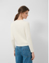 Chaqueta jacquard espiga blanca - Mujer | Roberto Verino