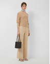 Camel long-sleeved camel wave pattern jumper | Roberto Verino