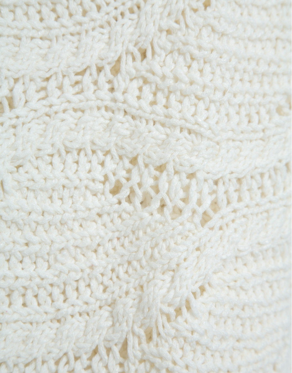 Ecru long-sleeved wave pattern jumper - Woman | Roberto Verino