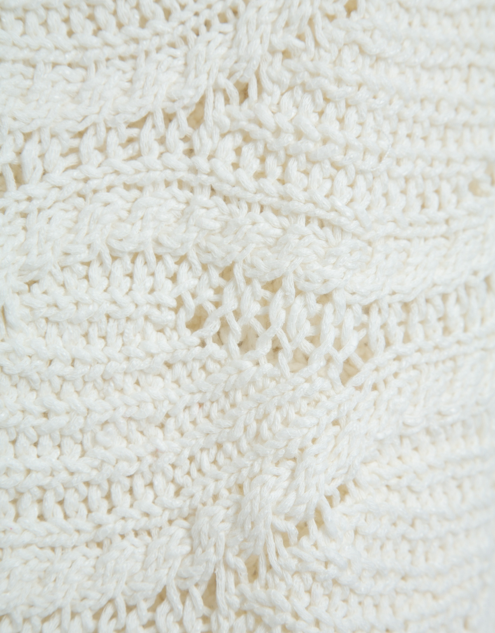 Ecru long-sleeved wave pattern jumper - Woman | Roberto Verino