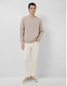 Five-pocket trousers in ecru twill - Man | Roberto Verino