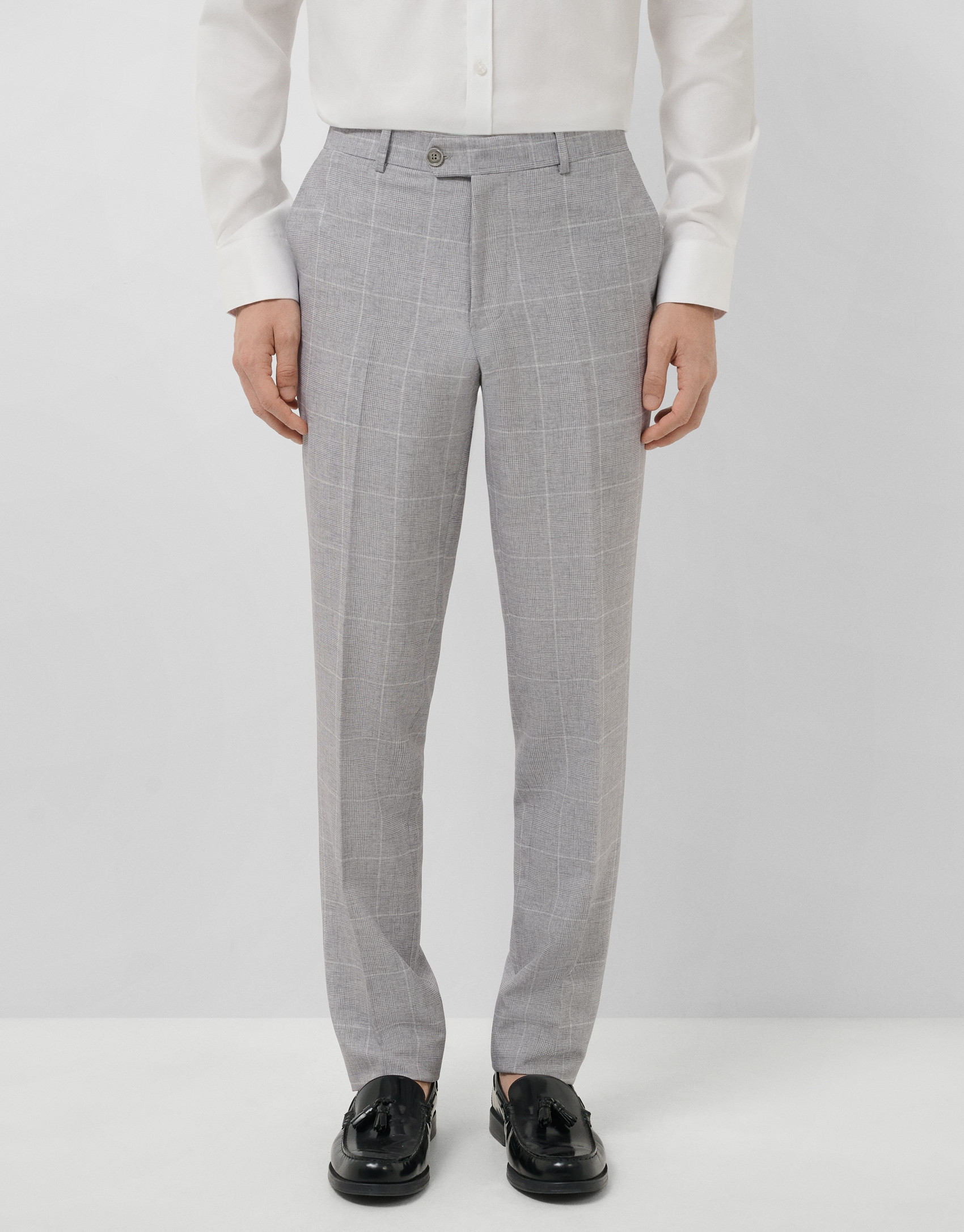 Separate grey checked trousers - Man - SS2026 | Roberto Verino