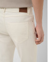 Five-pocket trousers in ecru twill - Man | Roberto Verino