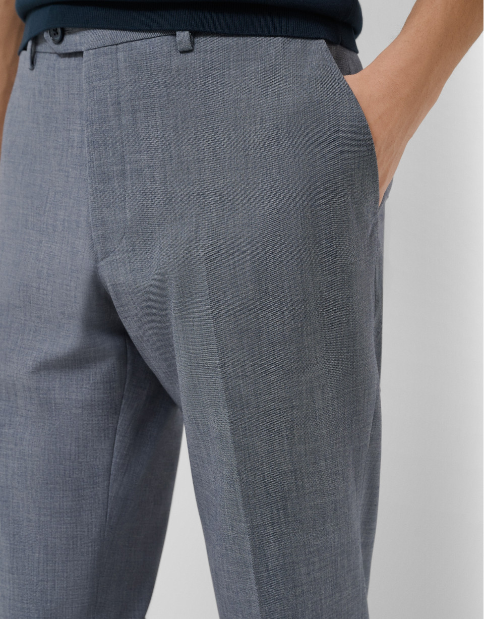 Plain ink blue faux separate trousers - Man | Roberto Verino