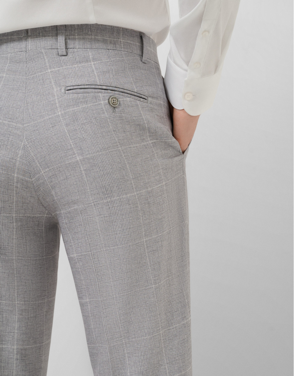 Separate grey checked trousers - Man - SS2026 | Roberto Verino