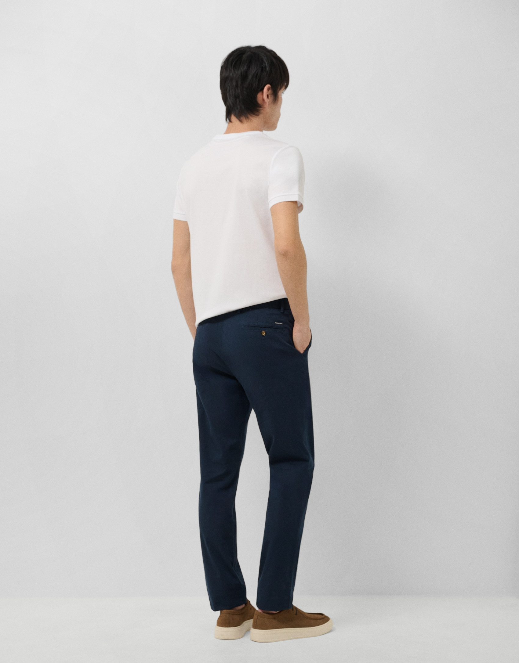 Navy blue dyed chino trousers - Man - SS2026 | Roberto Verino