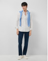Regular fit blue geometric print casual shirt | Roberto Verino